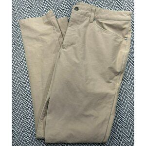 Lululemon Men's Khaki Pants Size 36 Slim Fit Stretch Cotton Casual Wear